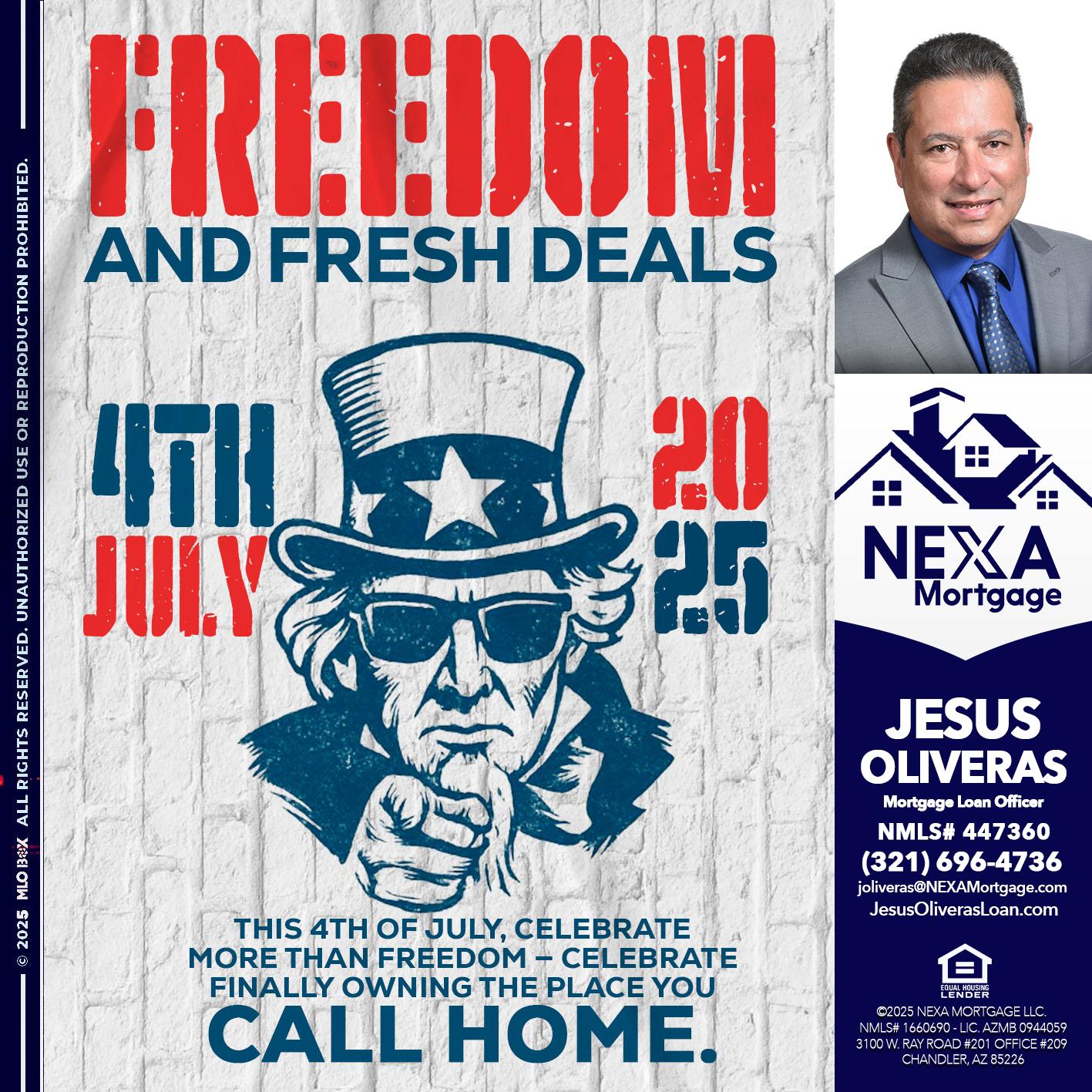FREEDOM - Jesus Oliveras -Mortgage Loan Officer