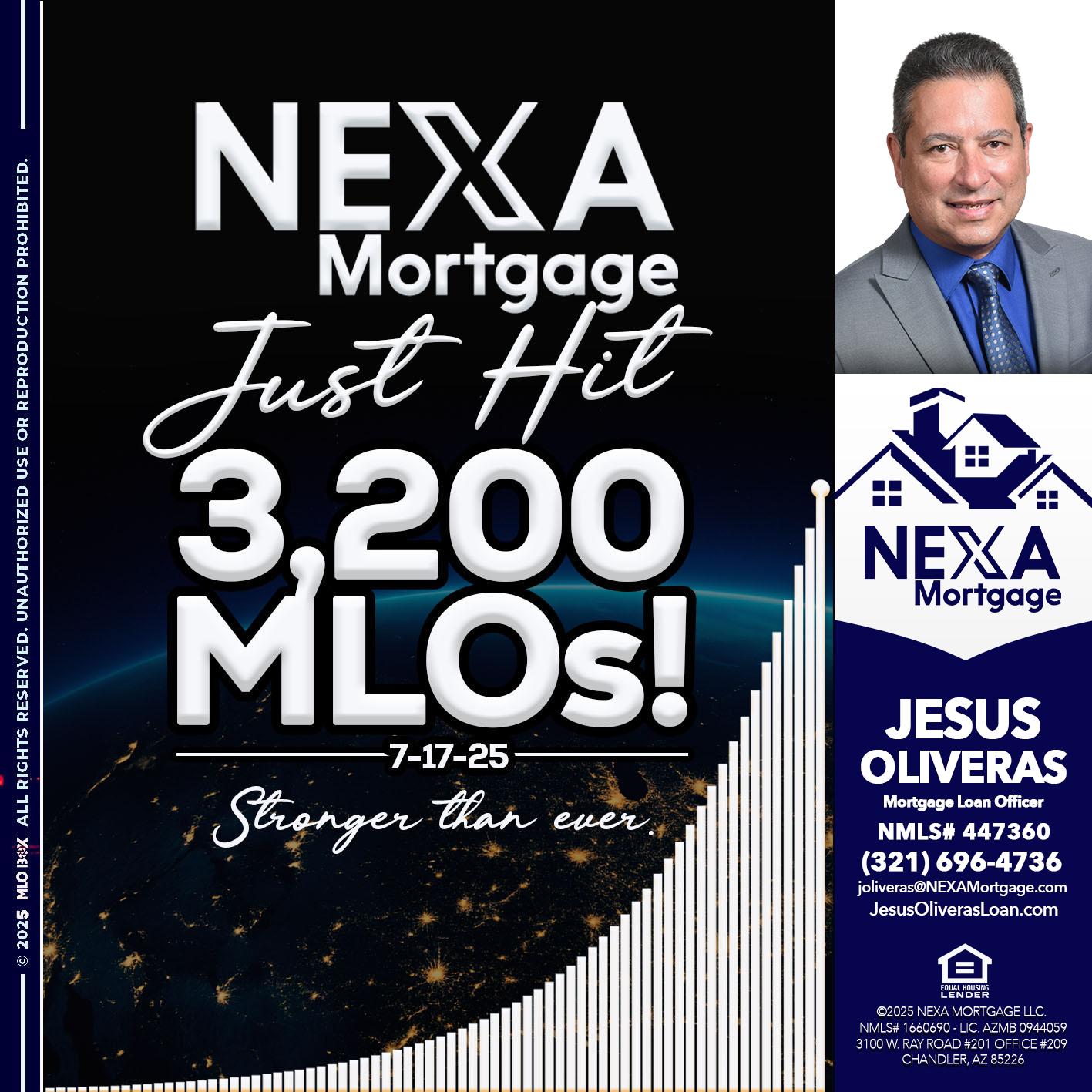 3200 MLOs - Jesus Oliveras -Mortgage Loan Officer