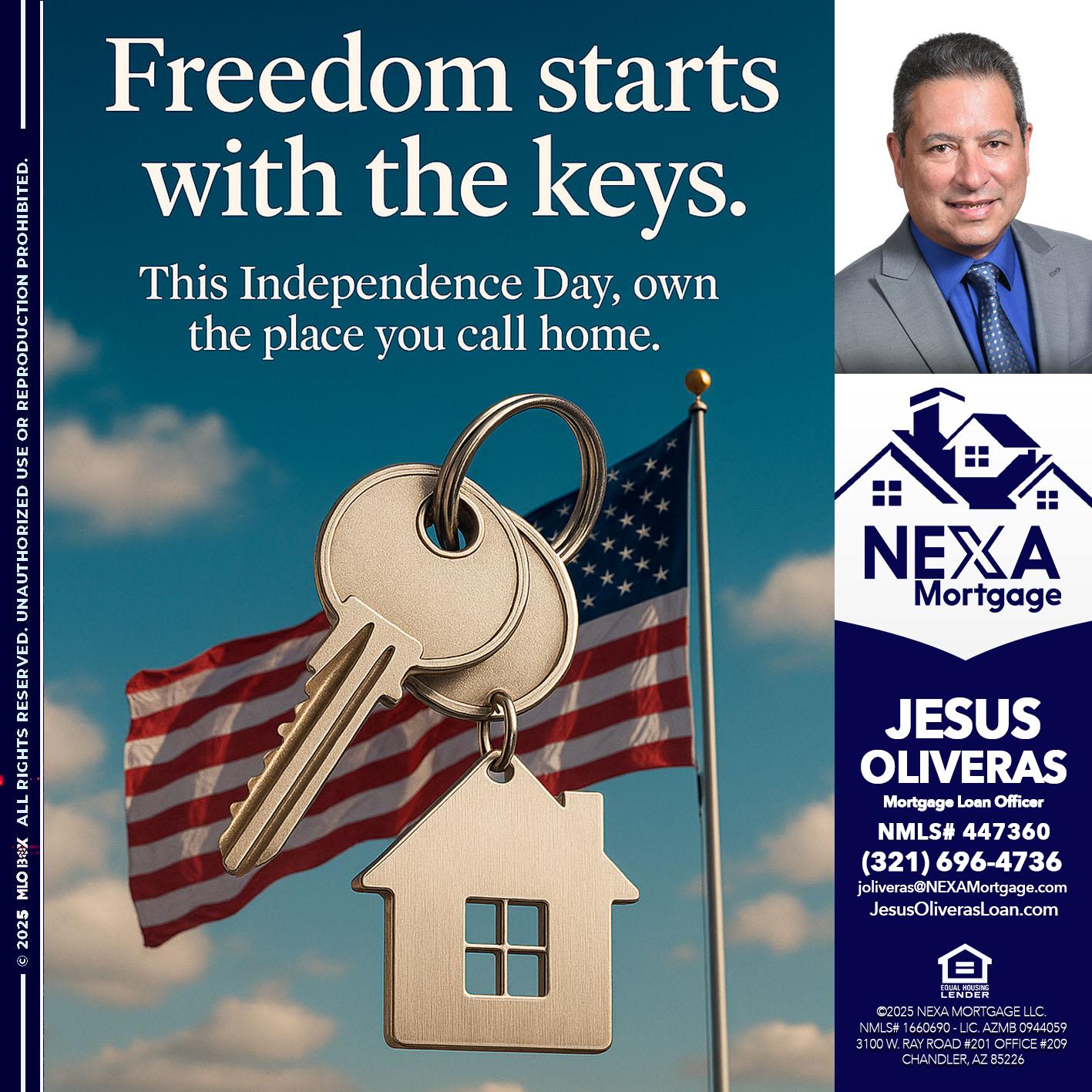 FREEDOM STARTS - Jesus Oliveras -Mortgage Loan Officer