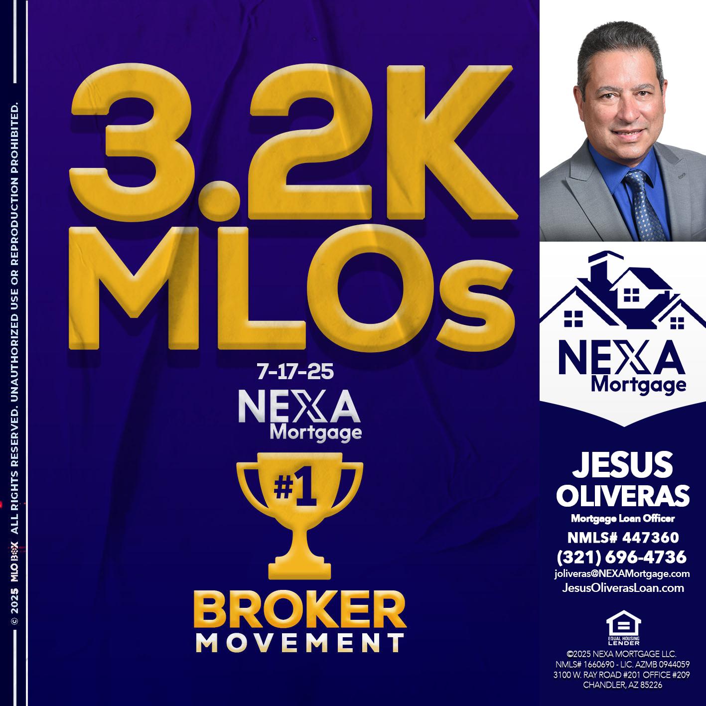 3.2K MLOs - Jesus Oliveras -Mortgage Loan Officer