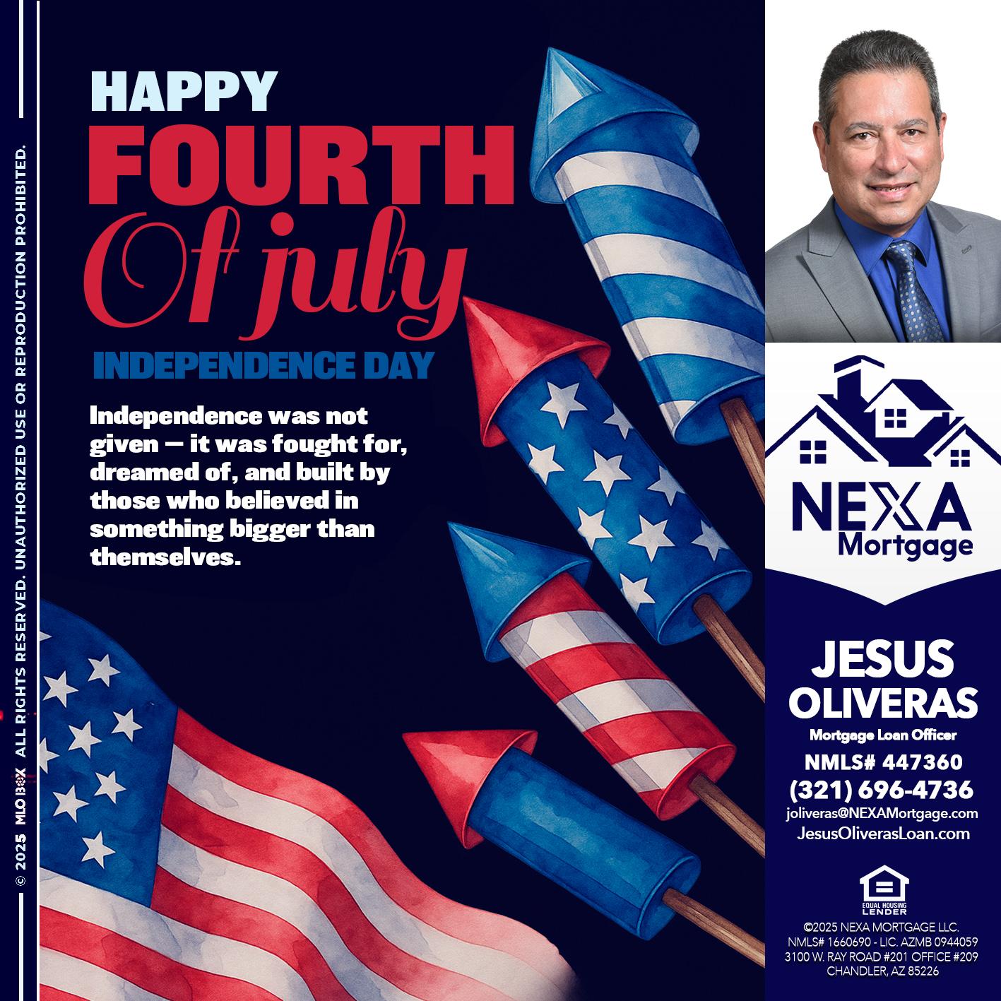 happy fourth - Jesus Oliveras -Mortgage Loan Officer