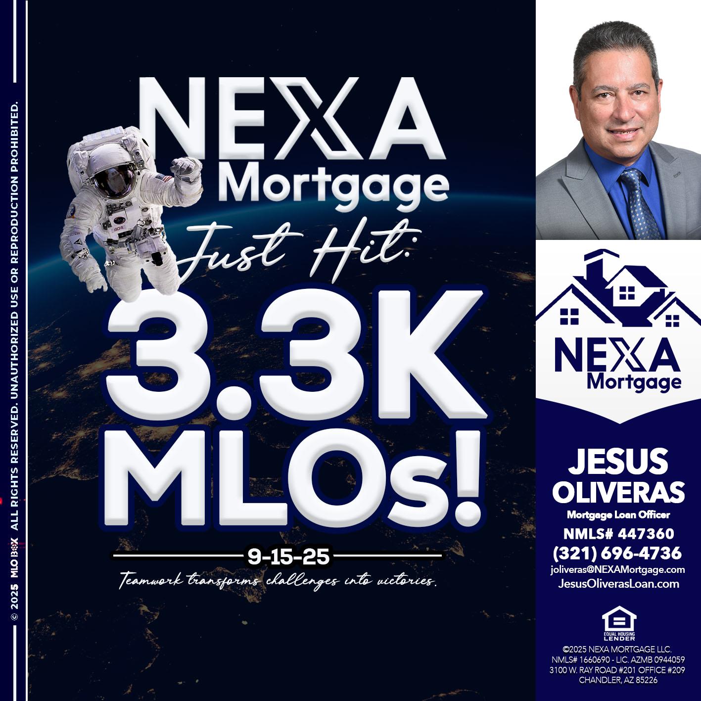 3.3K - Jesus Oliveras -Mortgage Loan Officer