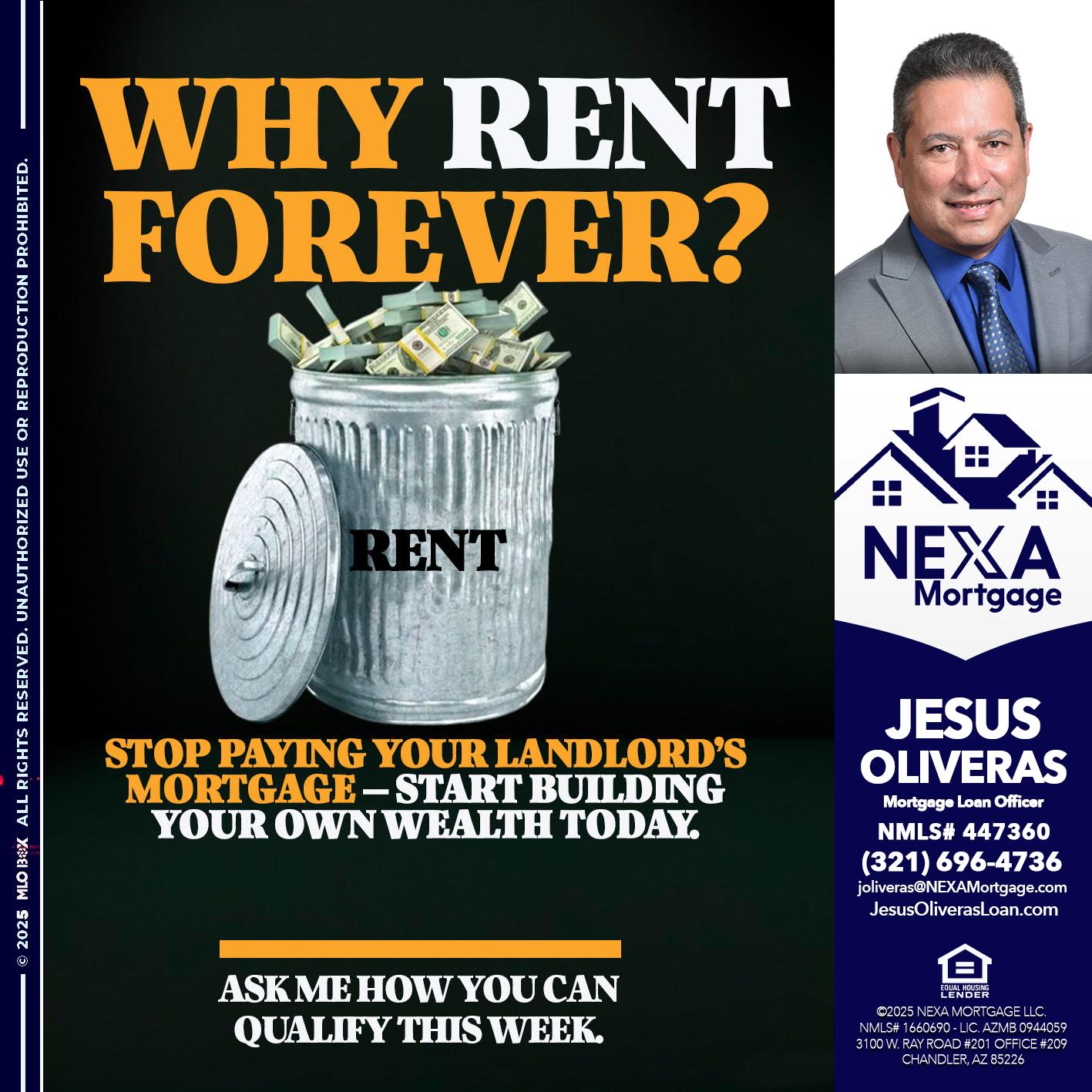 why rent? - Jesus Oliveras -Mortgage Loan Officer