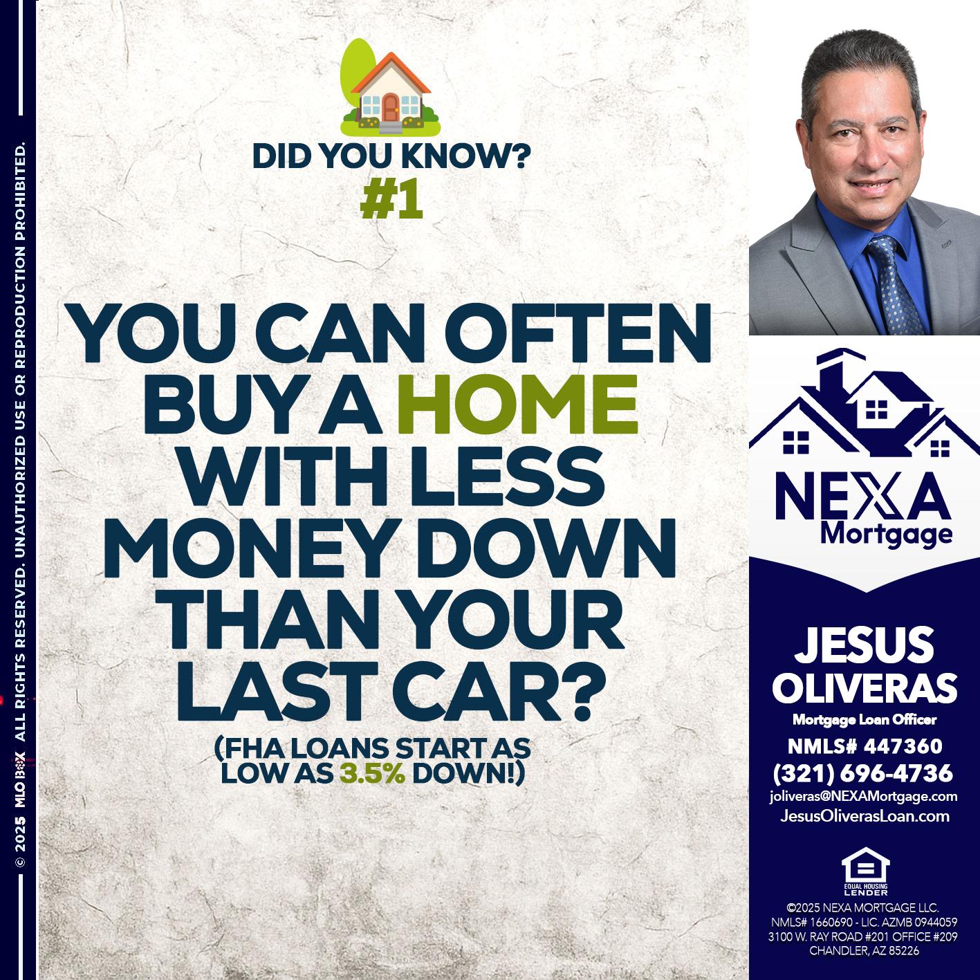 DID YOU KNOW #1 - Jesus Oliveras -Mortgage Loan Officer