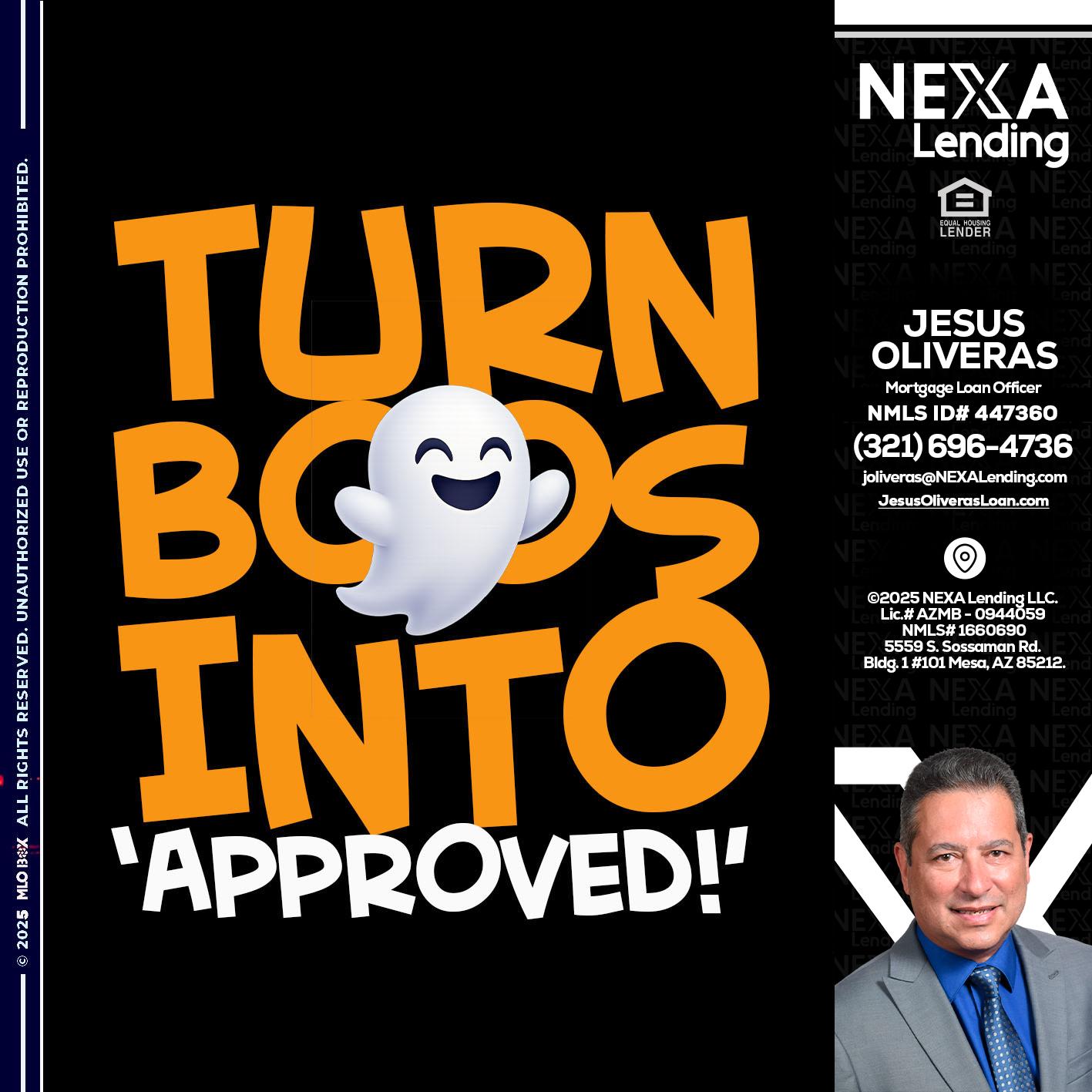 turn boos into - Jesus Oliveras -Mortgage Loan Officer