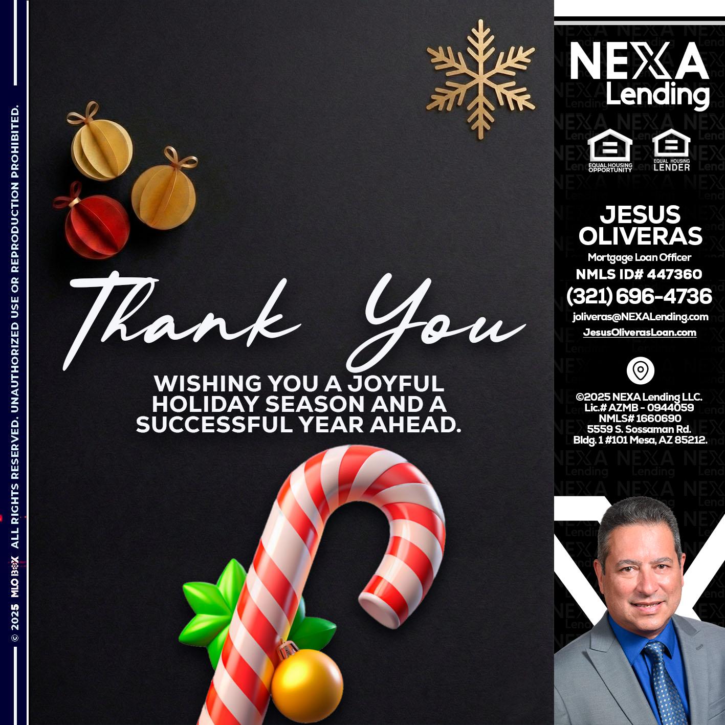 THANK YOU - Jesus Oliveras -Mortgage Loan Officer