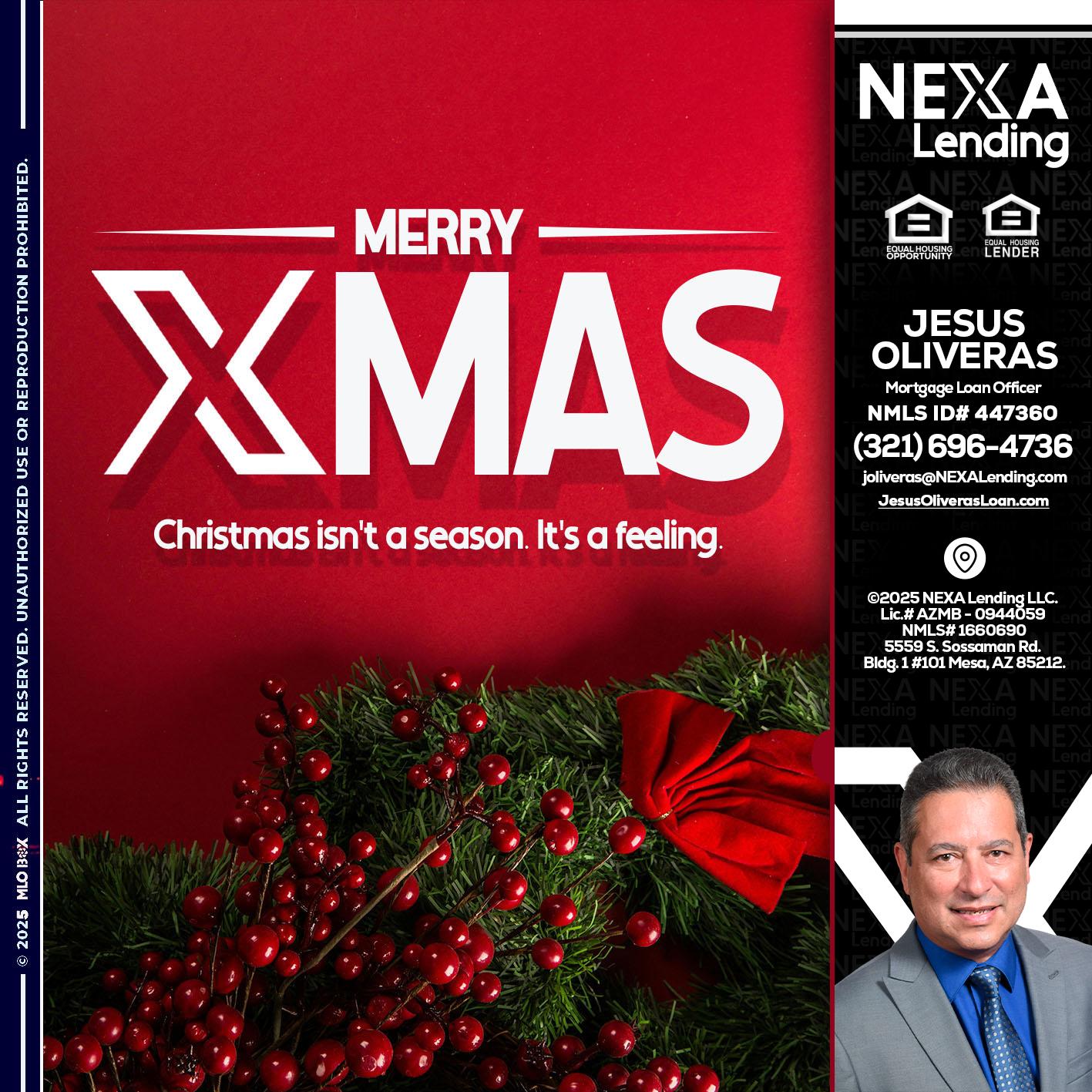 merry xmas - Jesus Oliveras -Mortgage Loan Officer