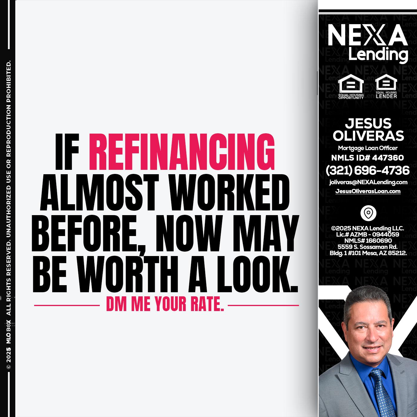 if refinancing - Jesus Oliveras -Mortgage Loan Officer