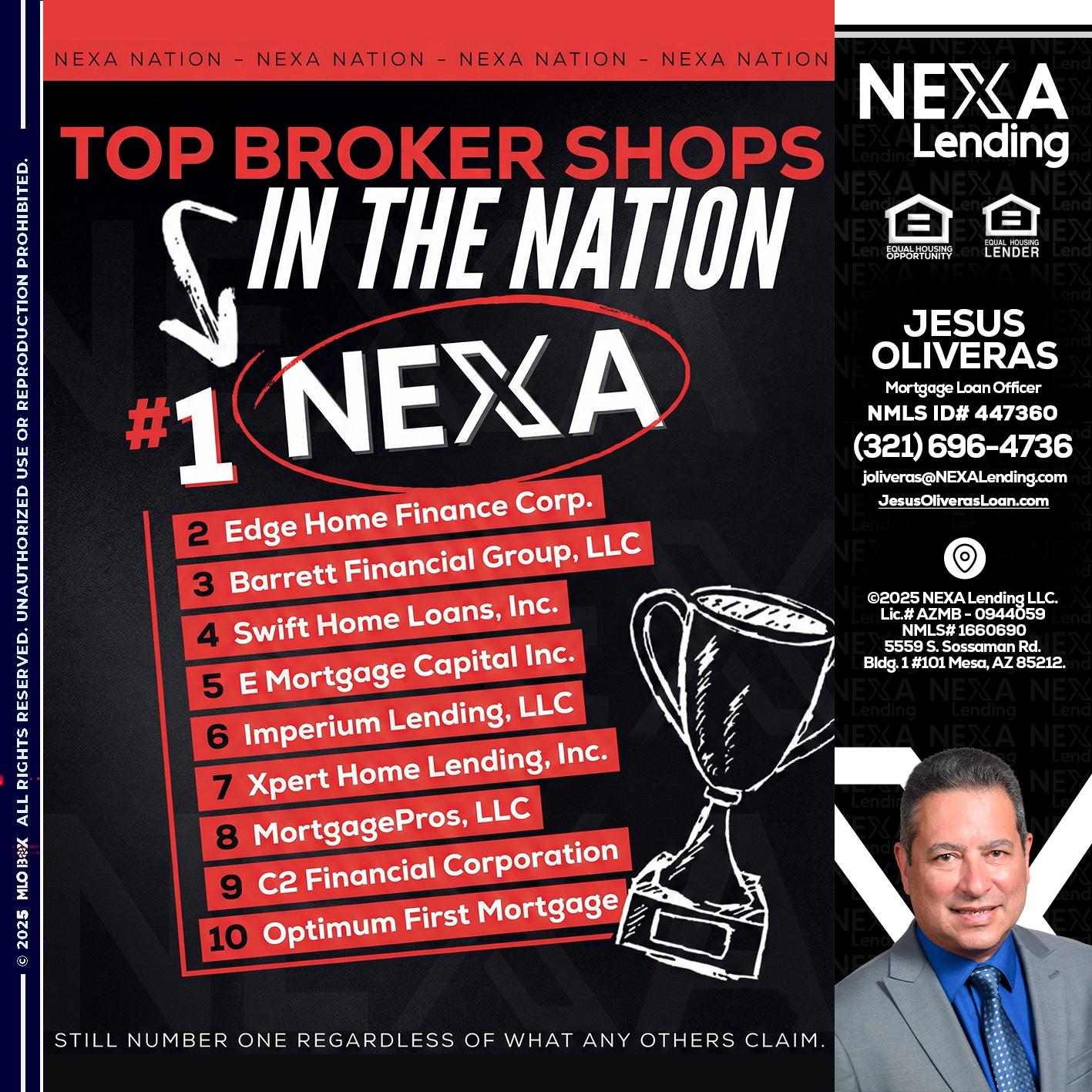 top broker - Jesus Oliveras -Mortgage Loan Officer