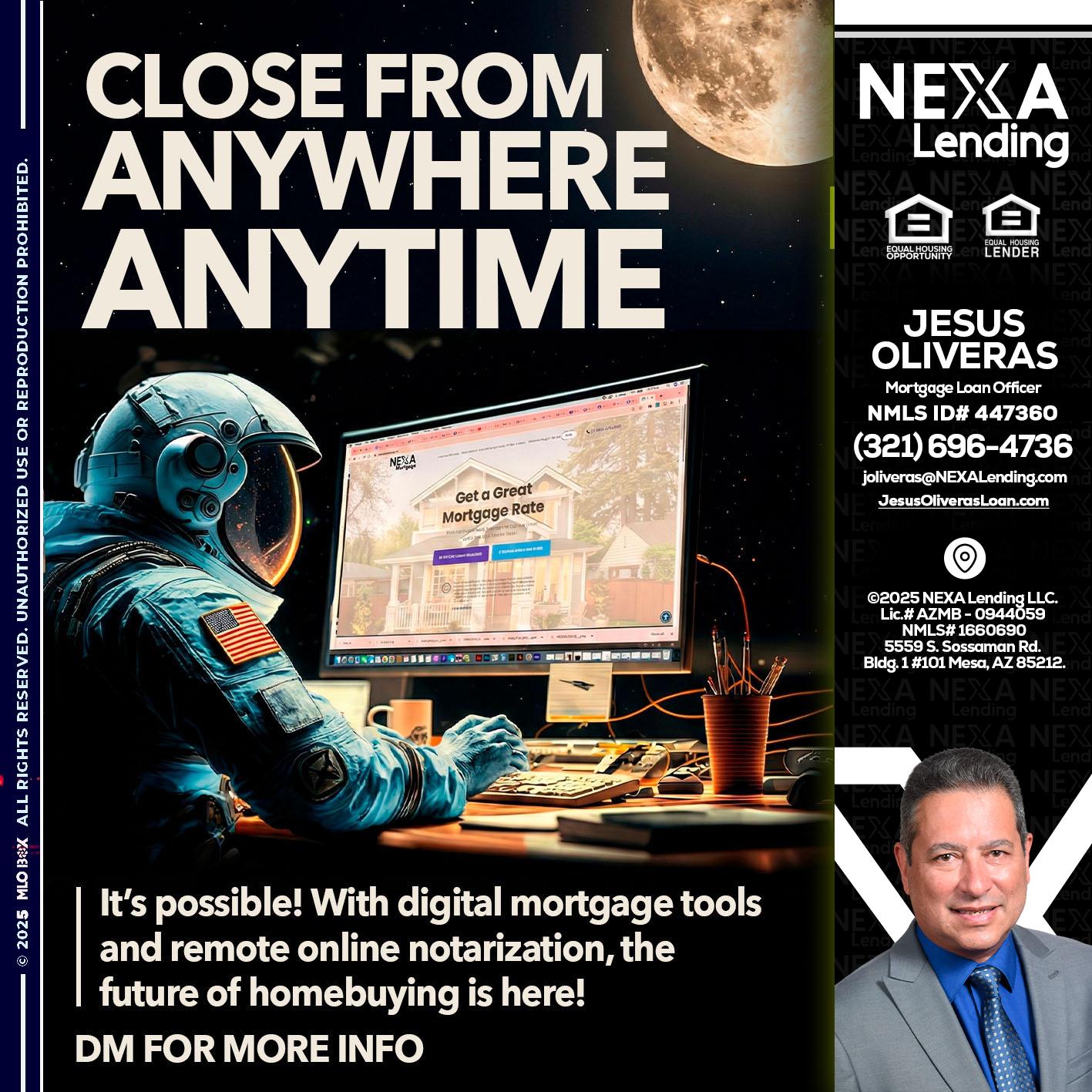 close from - Jesus Oliveras -Mortgage Loan Officer