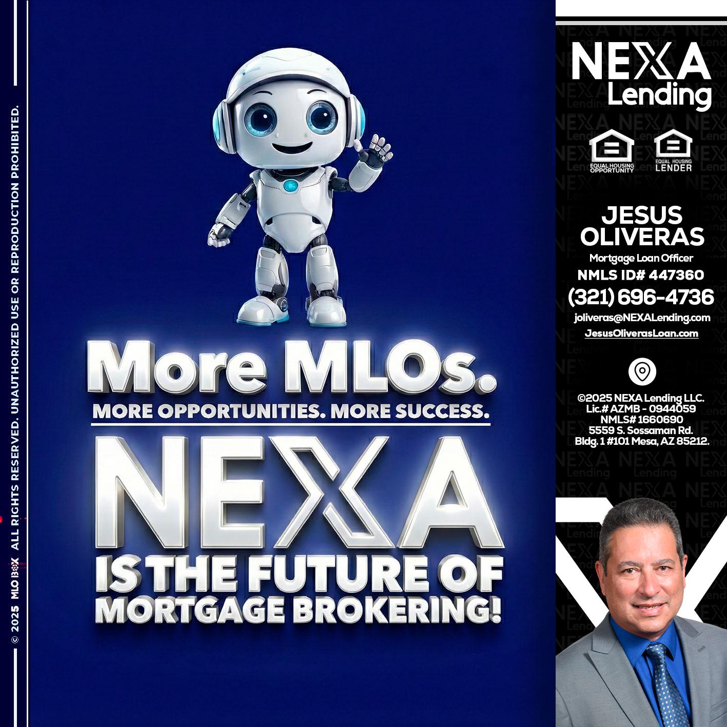 MORE MLOs - Jesus Oliveras -Mortgage Loan Officer
