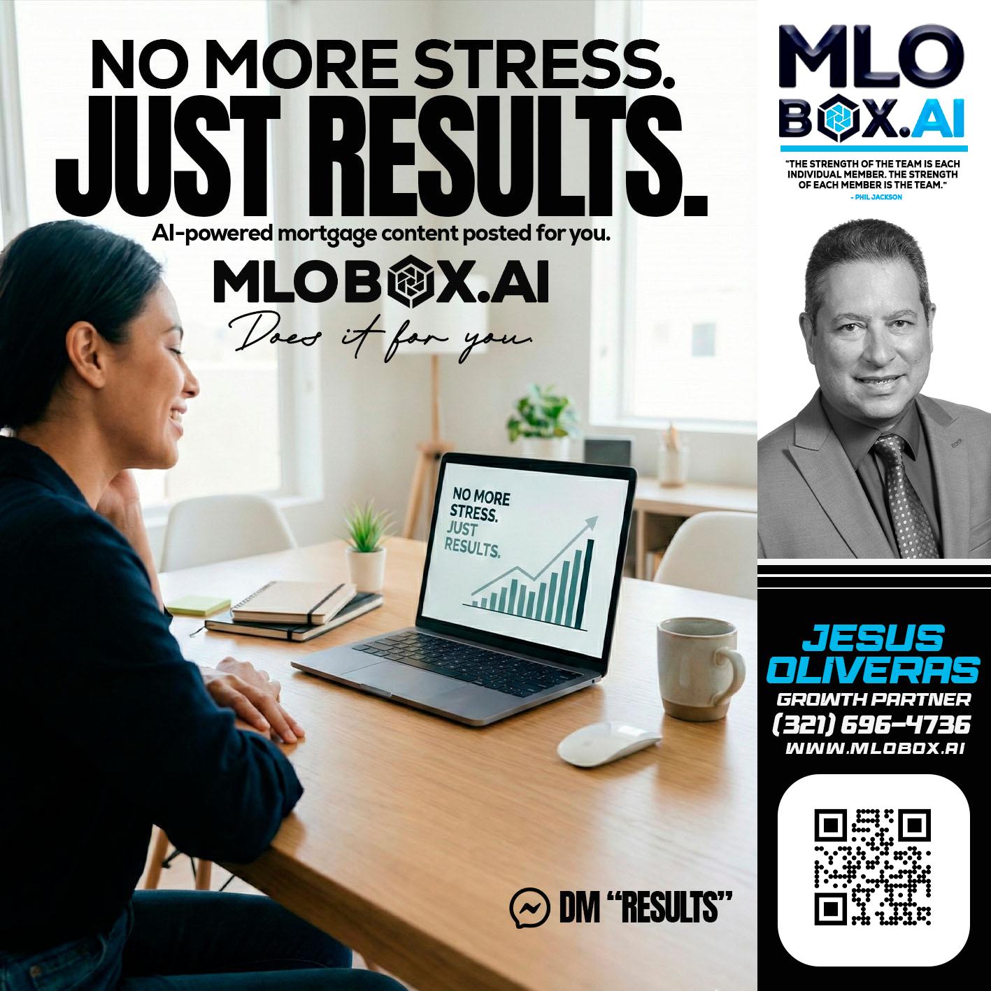 NO MORE STRESS - Jesus Oliveras -Mortgage Loan Officer