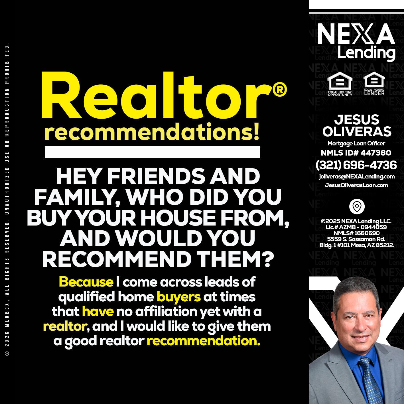 REALTOR - Jesus Oliveras -Mortgage Loan Officer