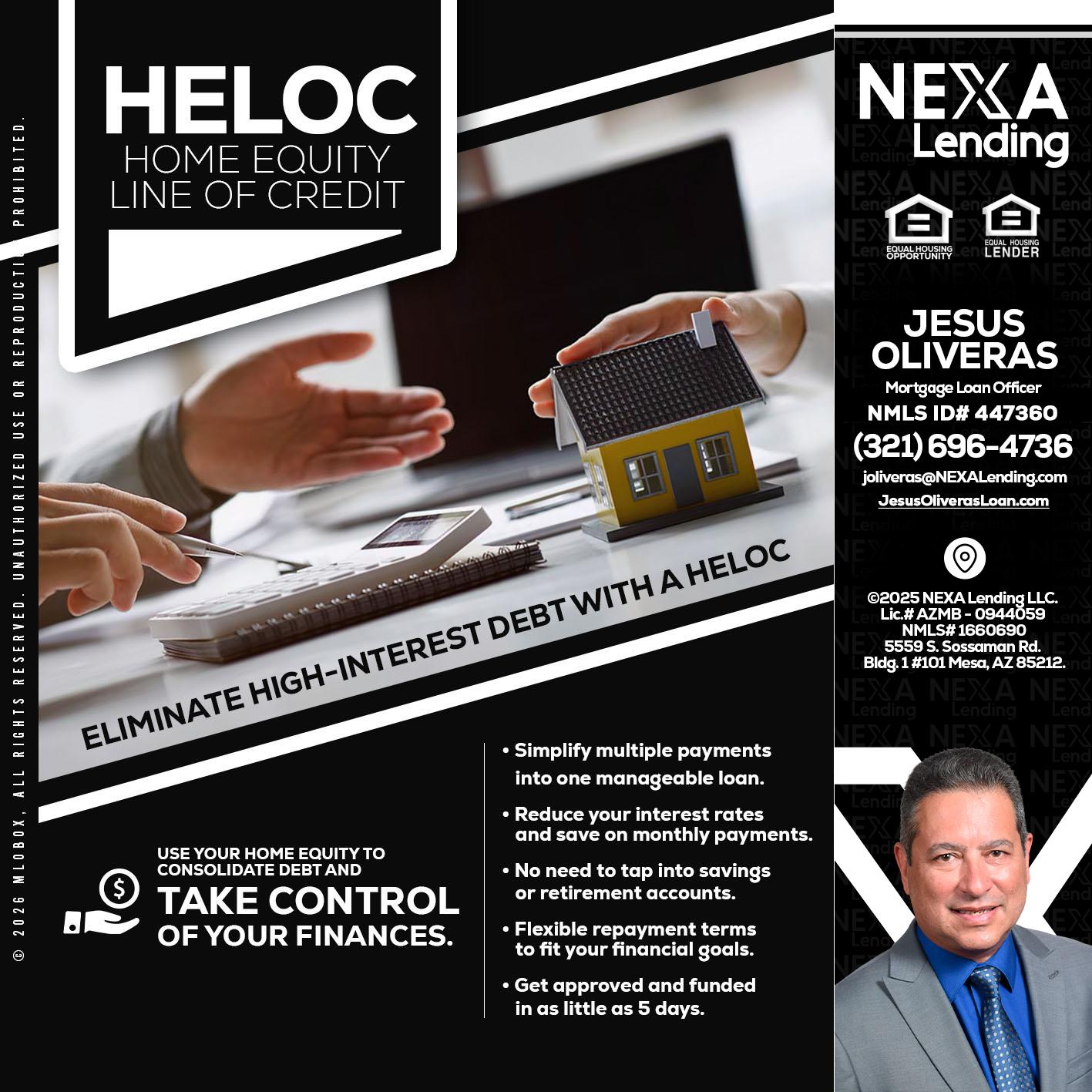 HELOC - Jesus Oliveras -Mortgage Loan Officer