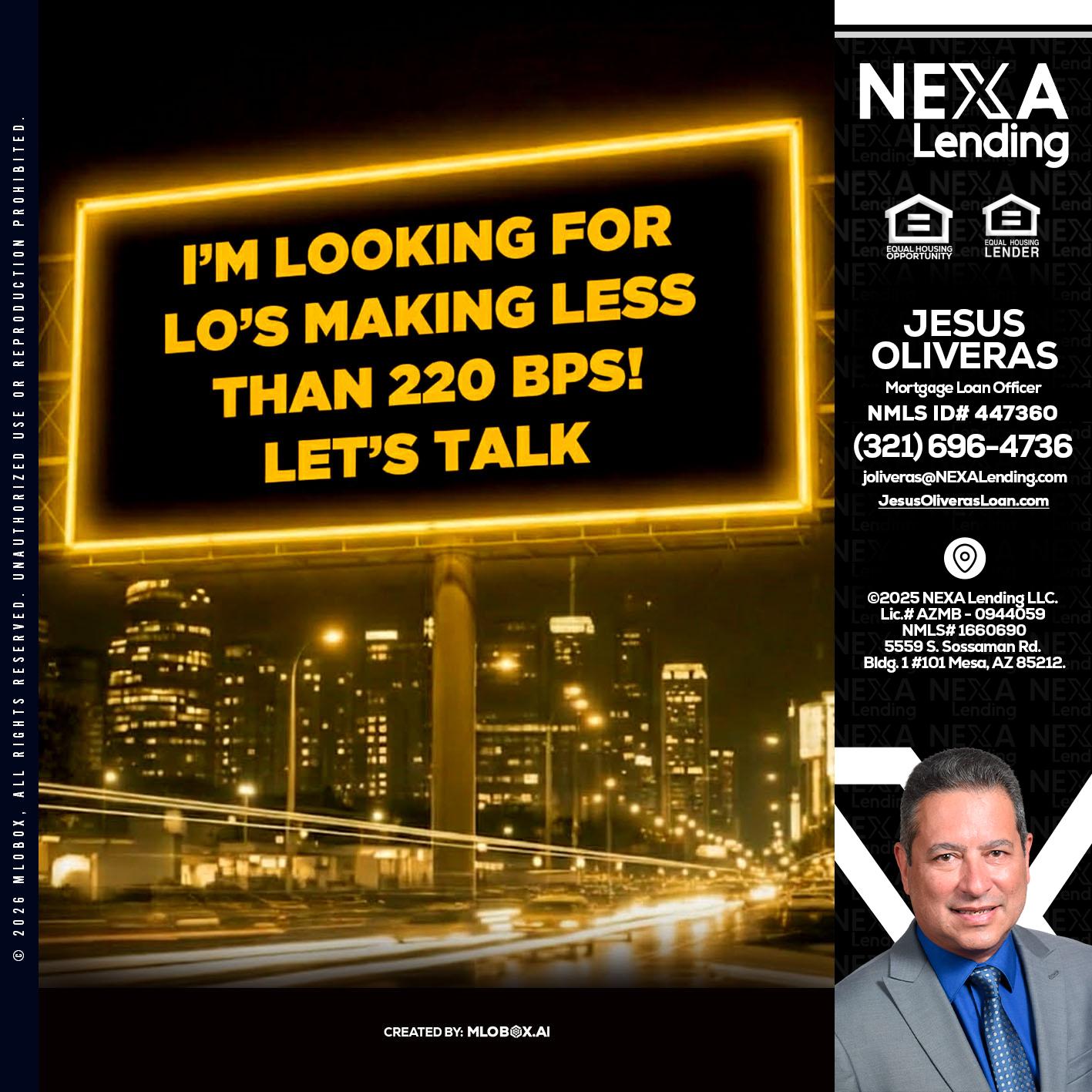 Looking for MLOs - Jesus Oliveras -Mortgage Loan Officer