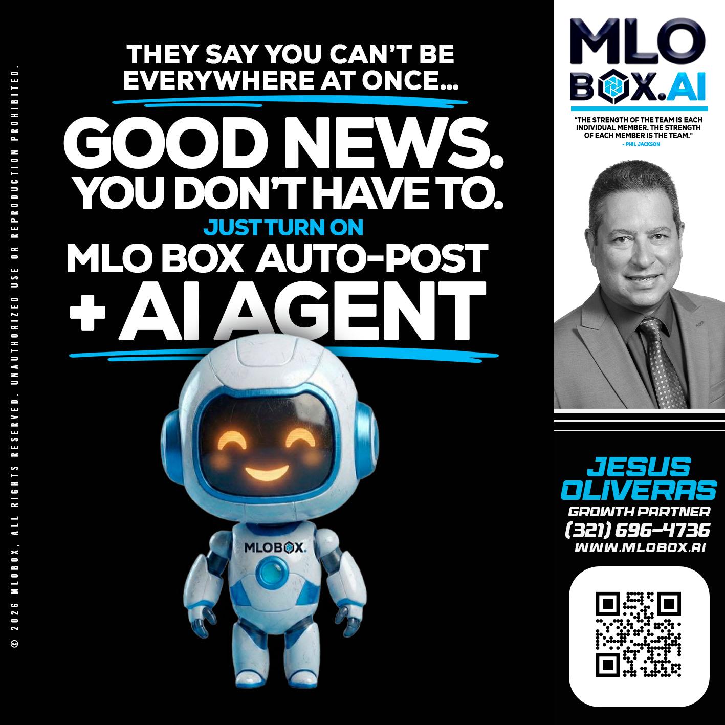 GOOD NEWS - Jesus Oliveras -Mortgage Loan Officer