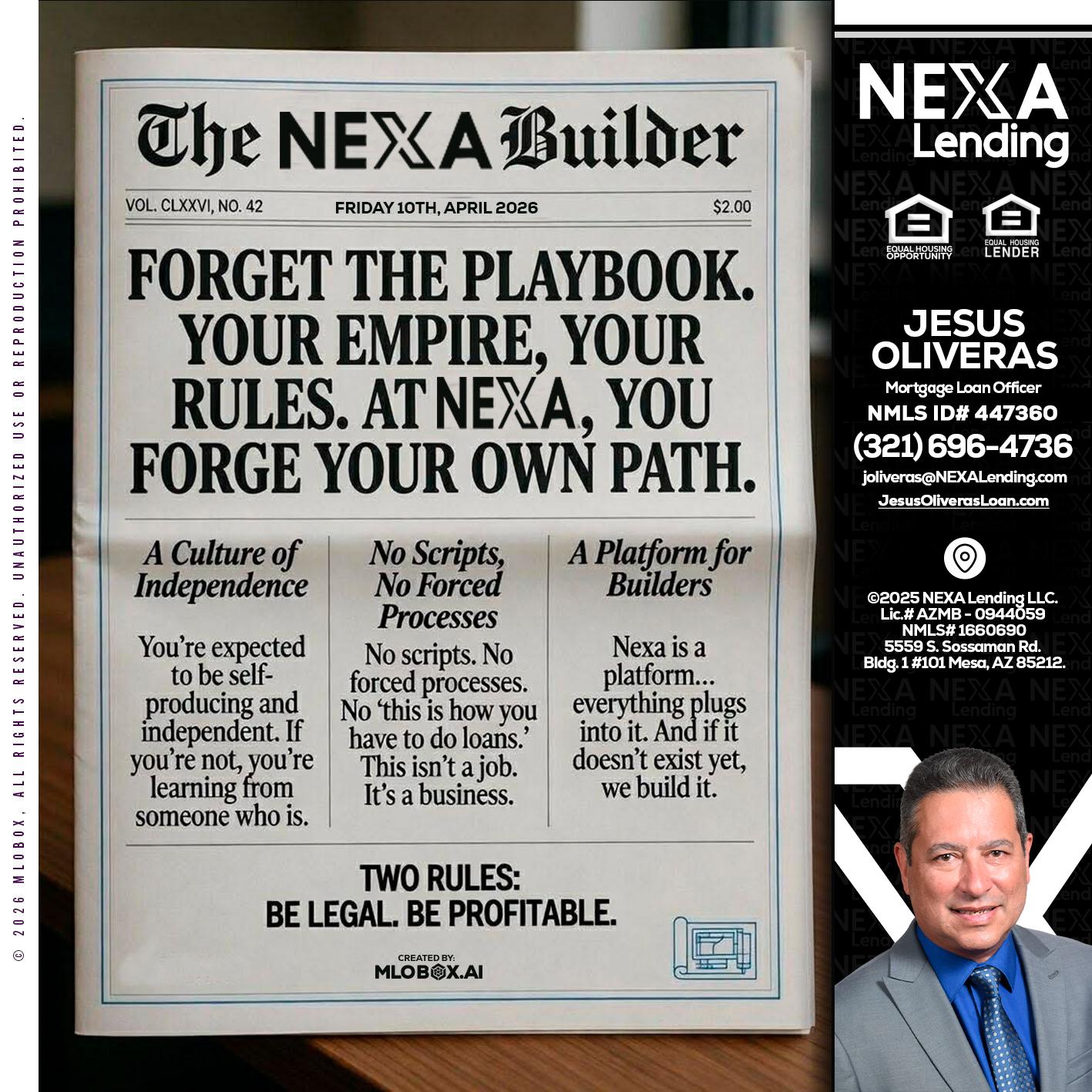 THE NEXA BUILDER - Jesus Oliveras -Mortgage Loan Officer