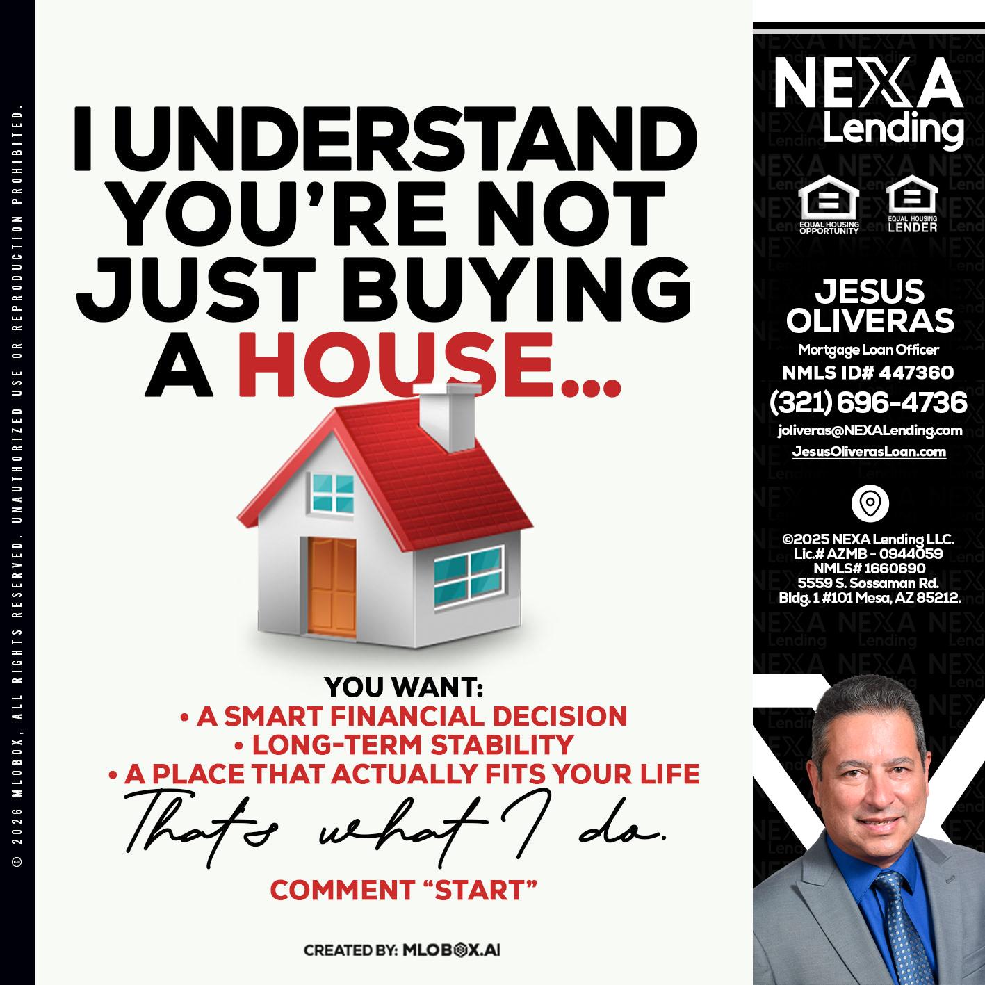 I UNDERSTAND - Jesus Oliveras -Mortgage Loan Officer