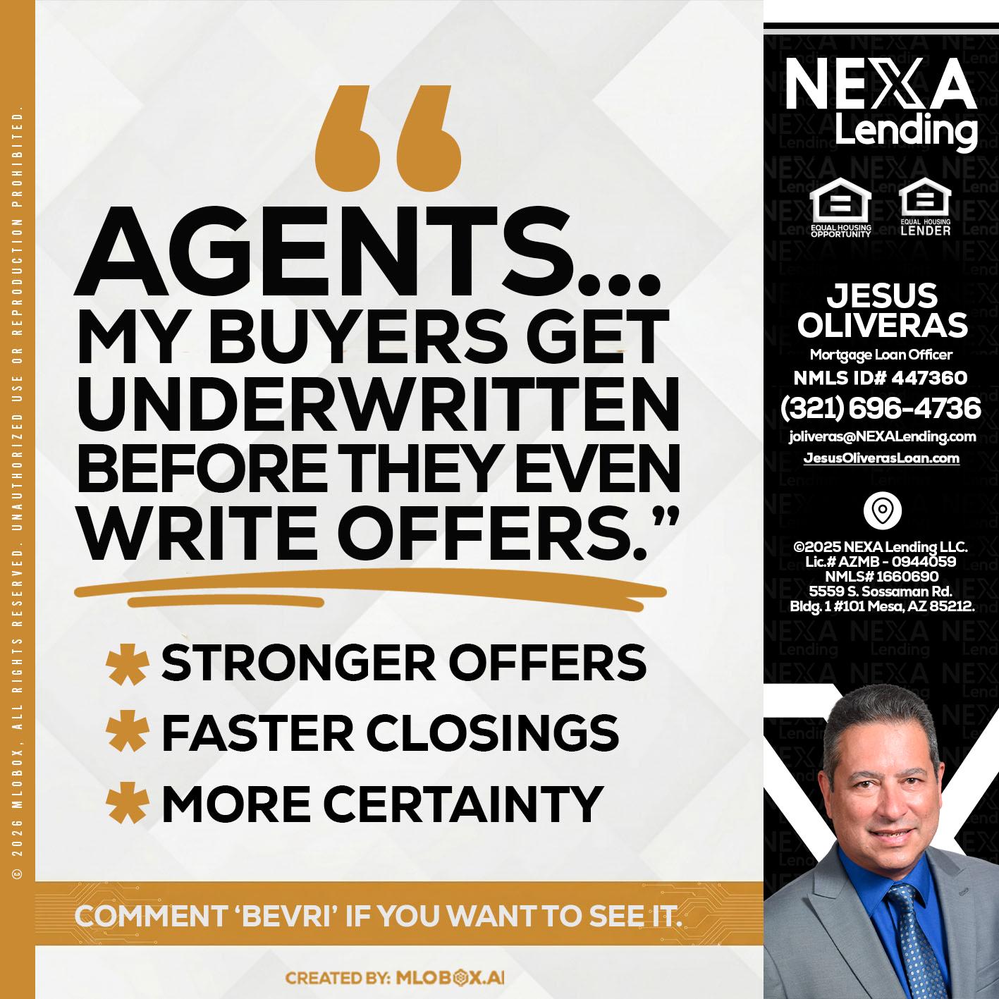 agents - Jesus Oliveras -Mortgage Loan Officer