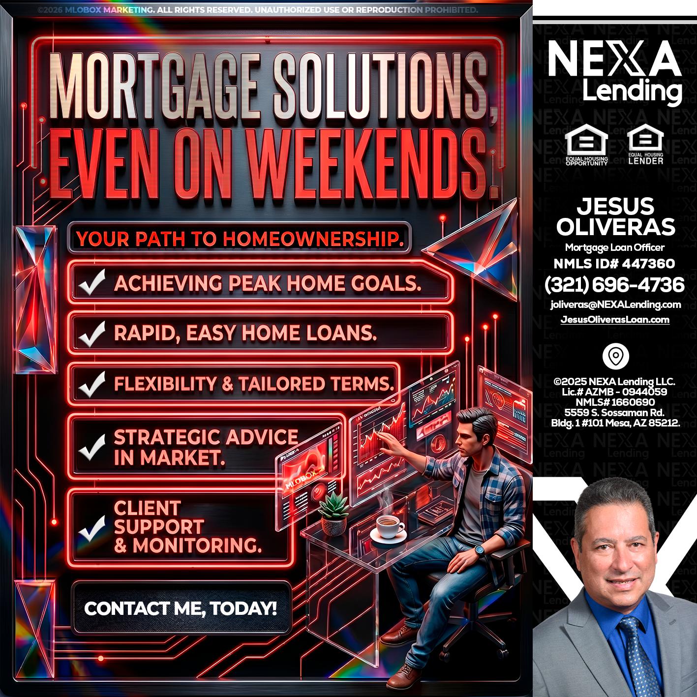WEEKEND SOLUTIONS - Jesus Oliveras -Mortgage Loan Officer