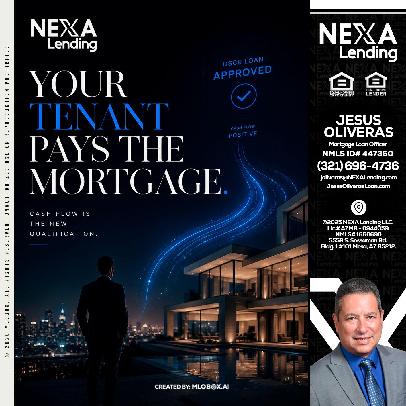 DSCR LOANS - Jesus Oliveras -Mortgage Loan Officer