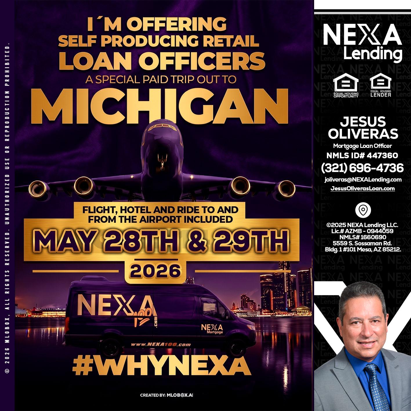 MICHIGAN - Jesus Oliveras -Mortgage Loan Officer