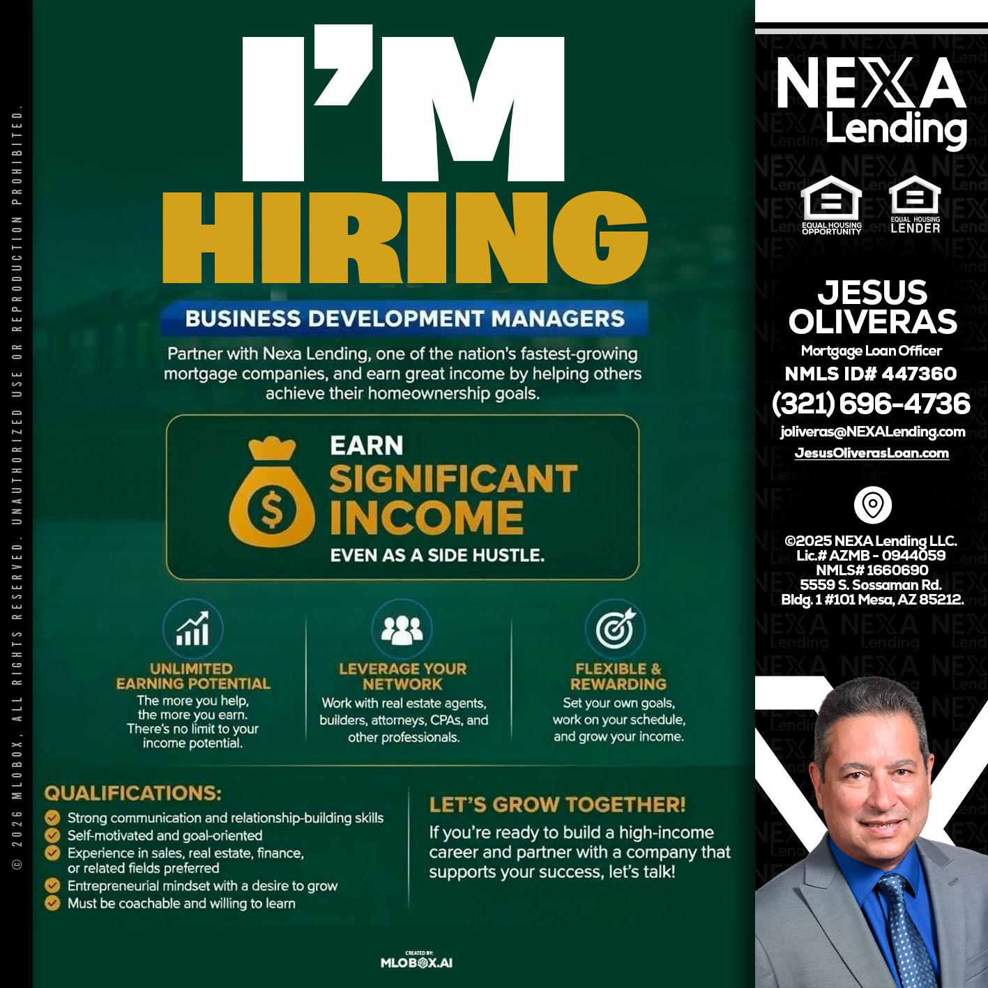 IM HIRING - Jesus Oliveras -Mortgage Loan Officer