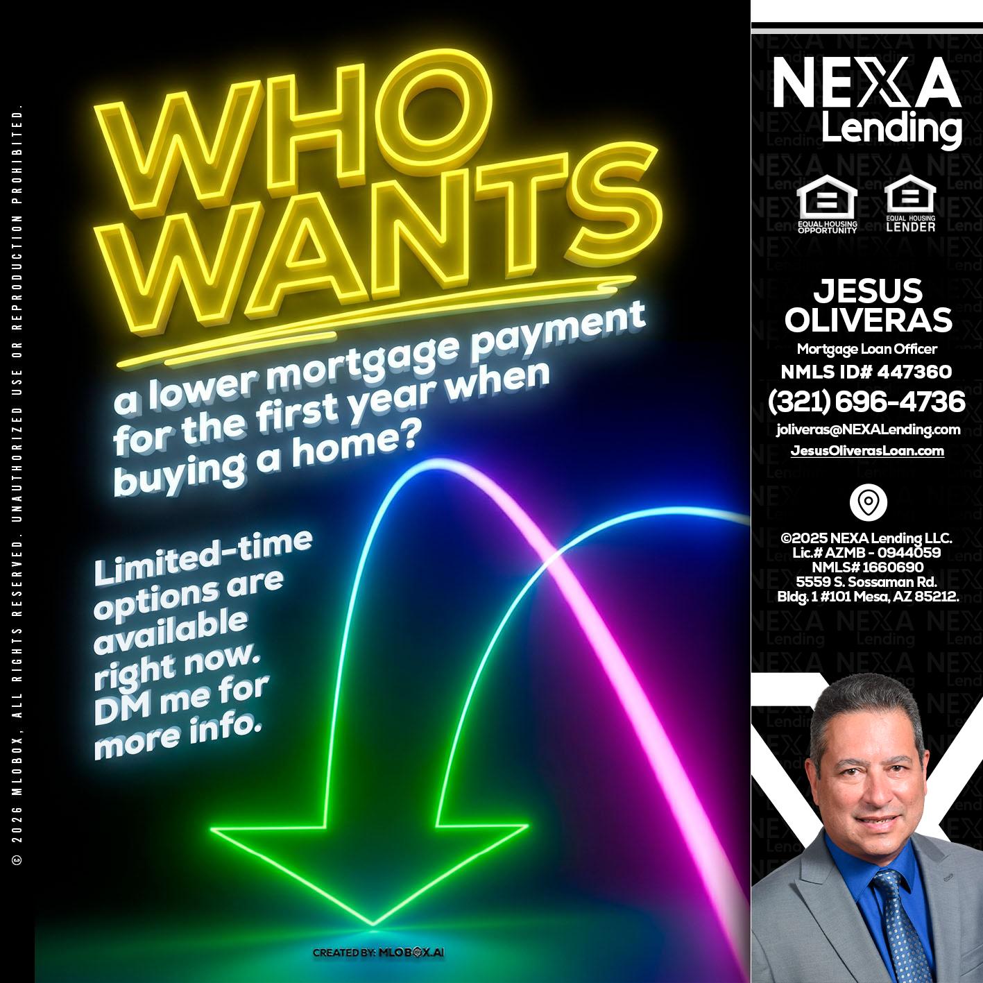 WHO WANTS - Jesus Oliveras -Mortgage Loan Officer