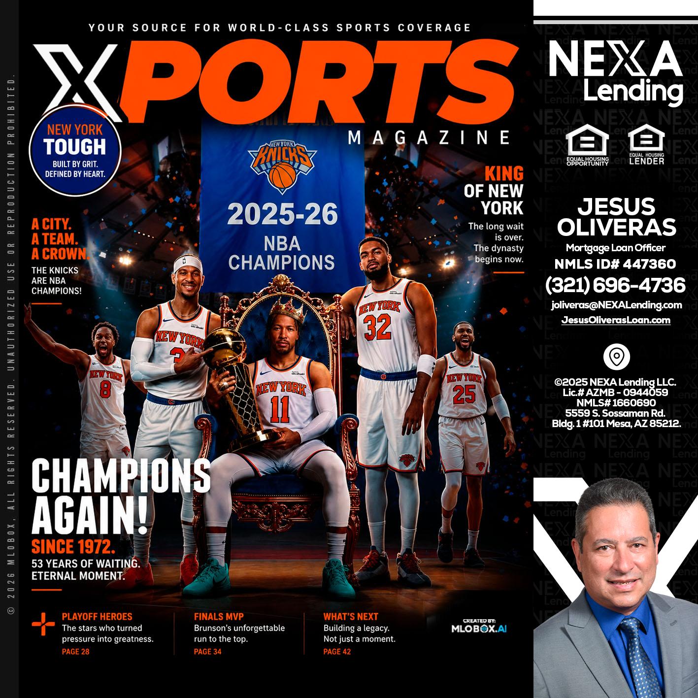 XPORTS MAGAZINE - Jesus Oliveras -Mortgage Loan Officer