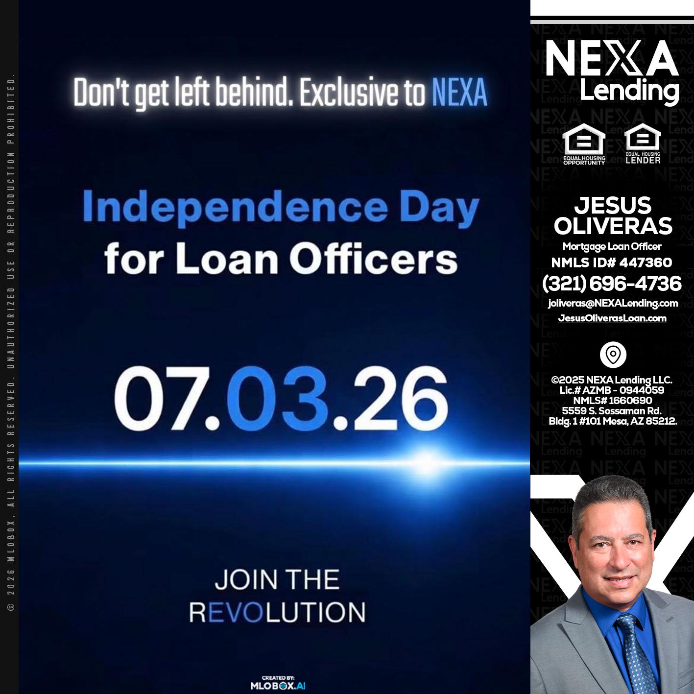 INDEPENDENCE DAY - Jesus Oliveras -Mortgage Loan Officer