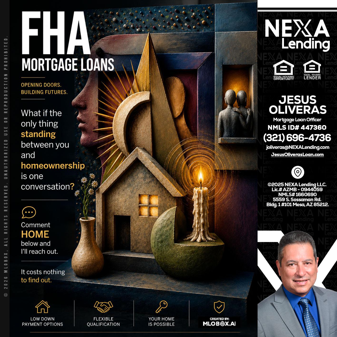 FHA - Jesus Oliveras -Mortgage Loan Officer