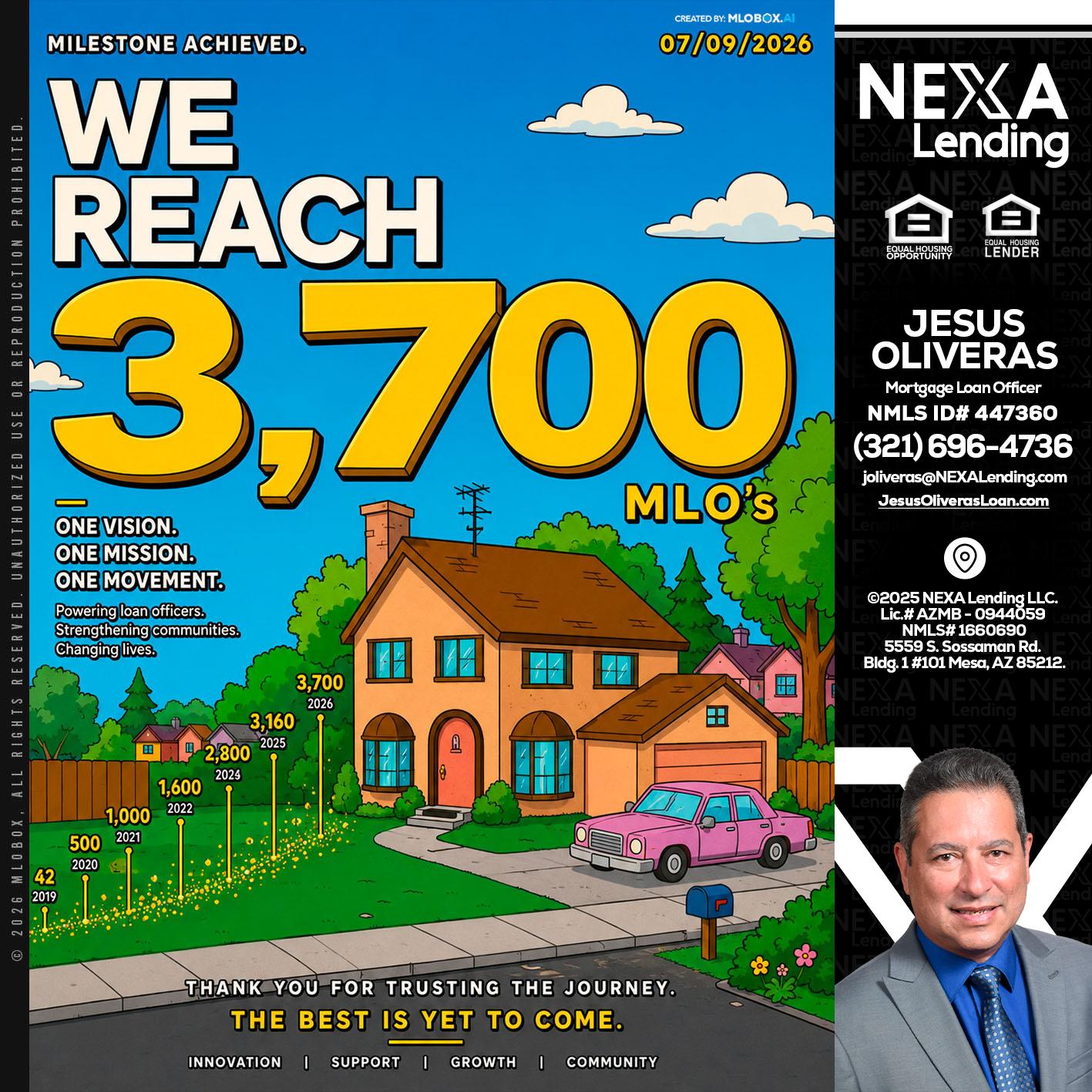 3,700 MLO's - Jesus Oliveras -Mortgage Loan Officer