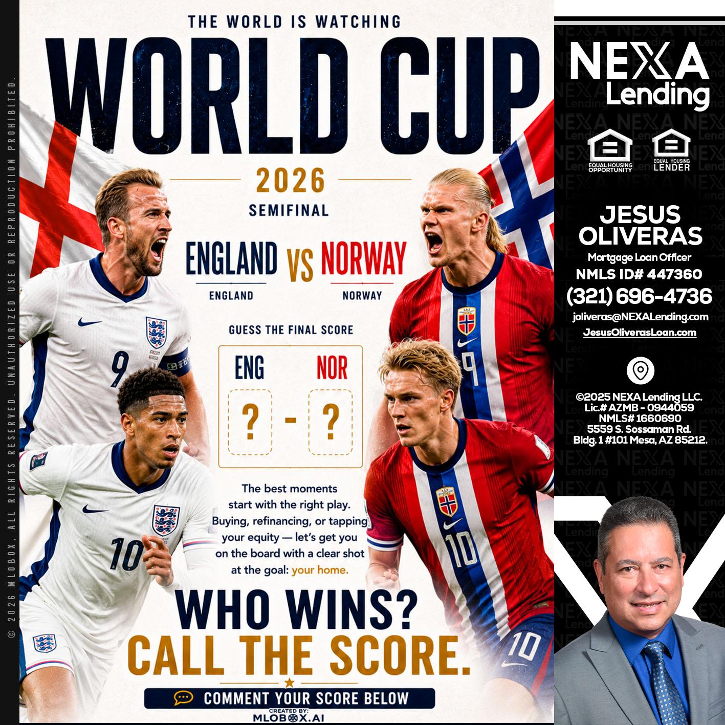 WORLD CUP 2026 - Jesus Oliveras -Mortgage Loan Officer
