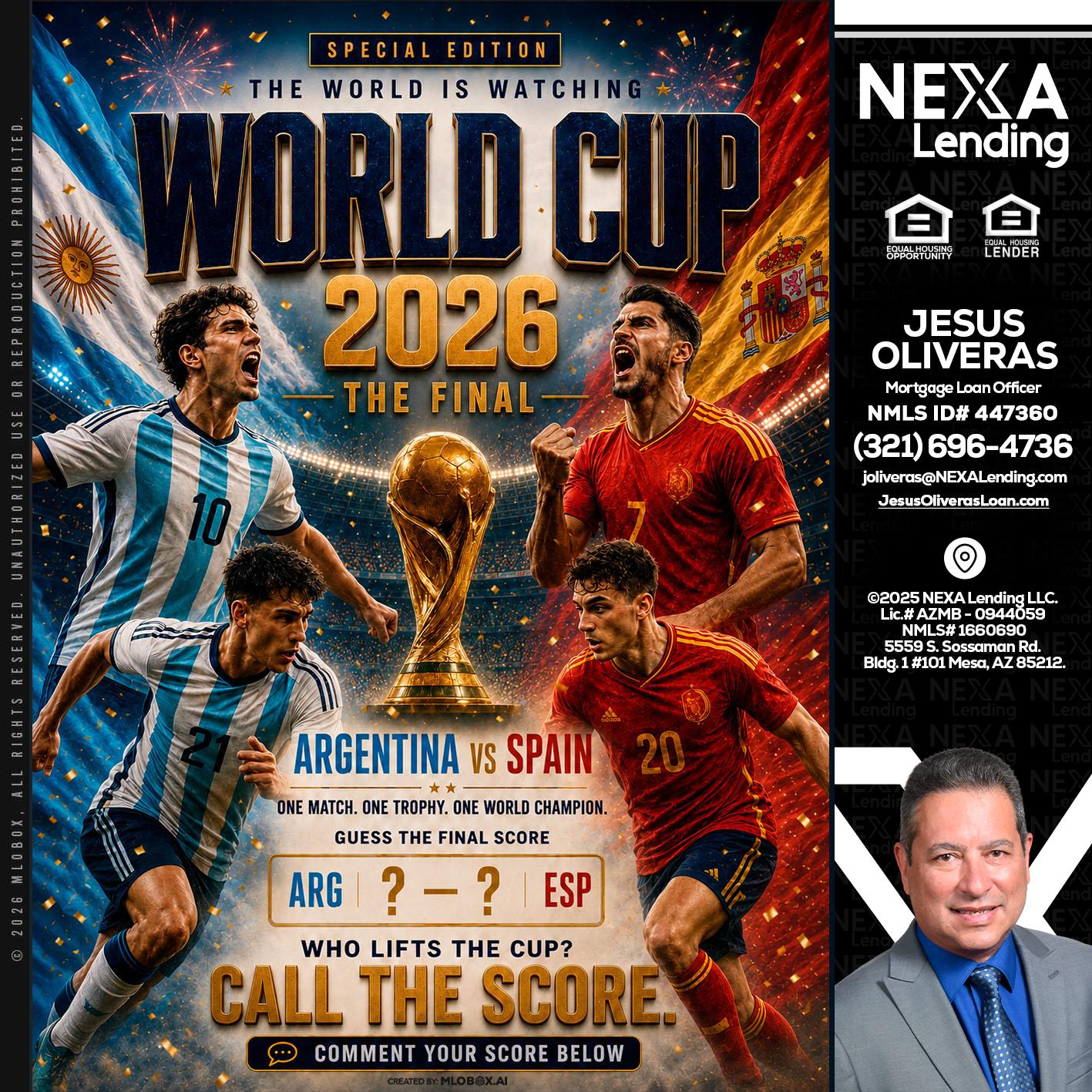 World Cup 2026 finals - Jesus Oliveras -Mortgage Loan Officer