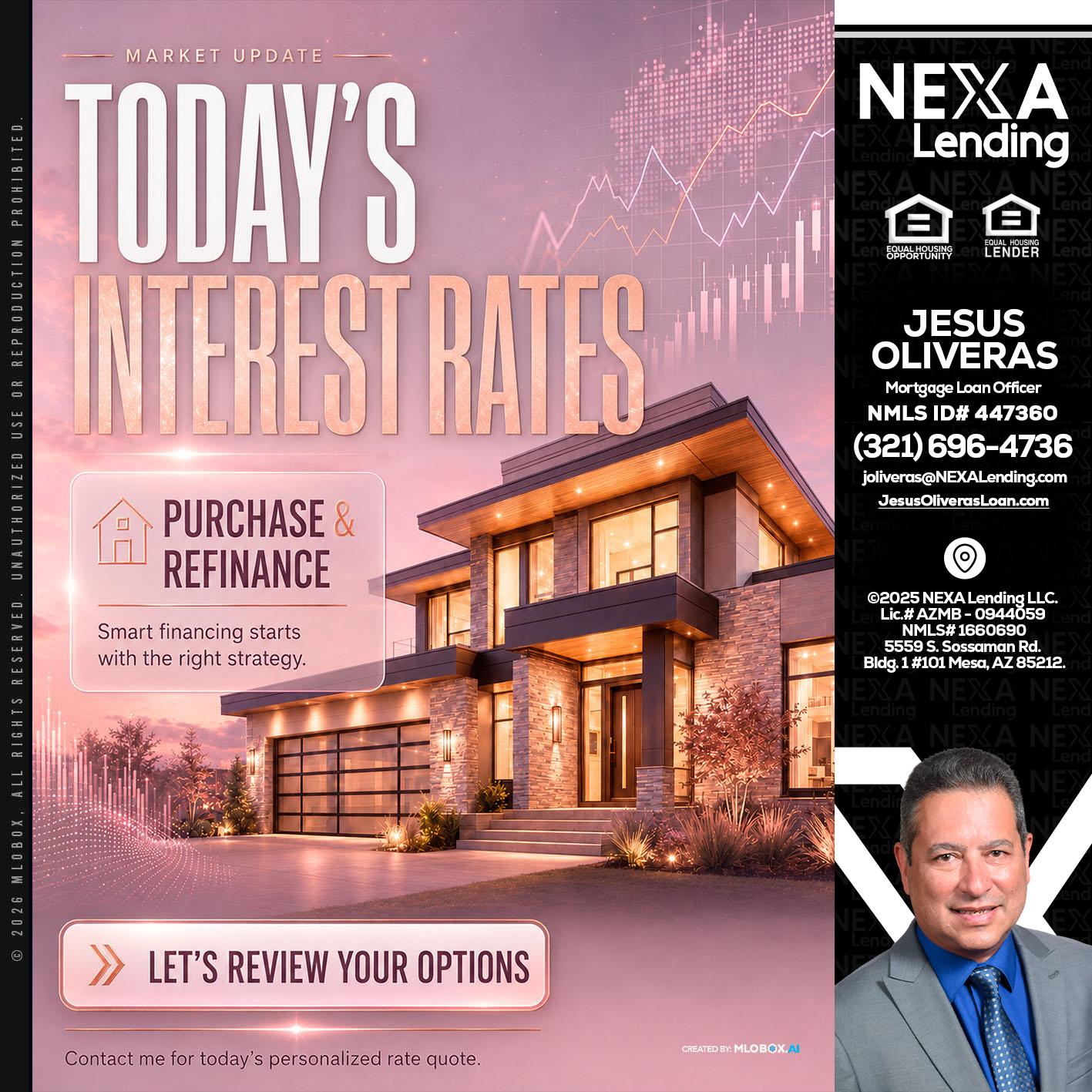 todays interest rates - Jesus Oliveras -Mortgage Loan Officer