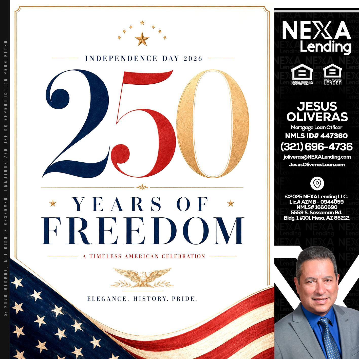 250 YEARS - Jesus Oliveras -Mortgage Loan Officer