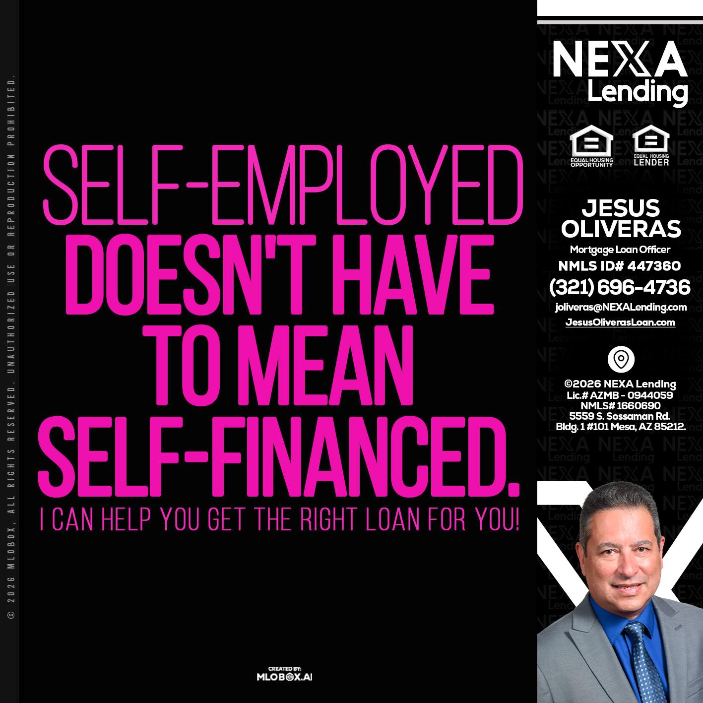 self employed - Jesus Oliveras -Mortgage Loan Officer
