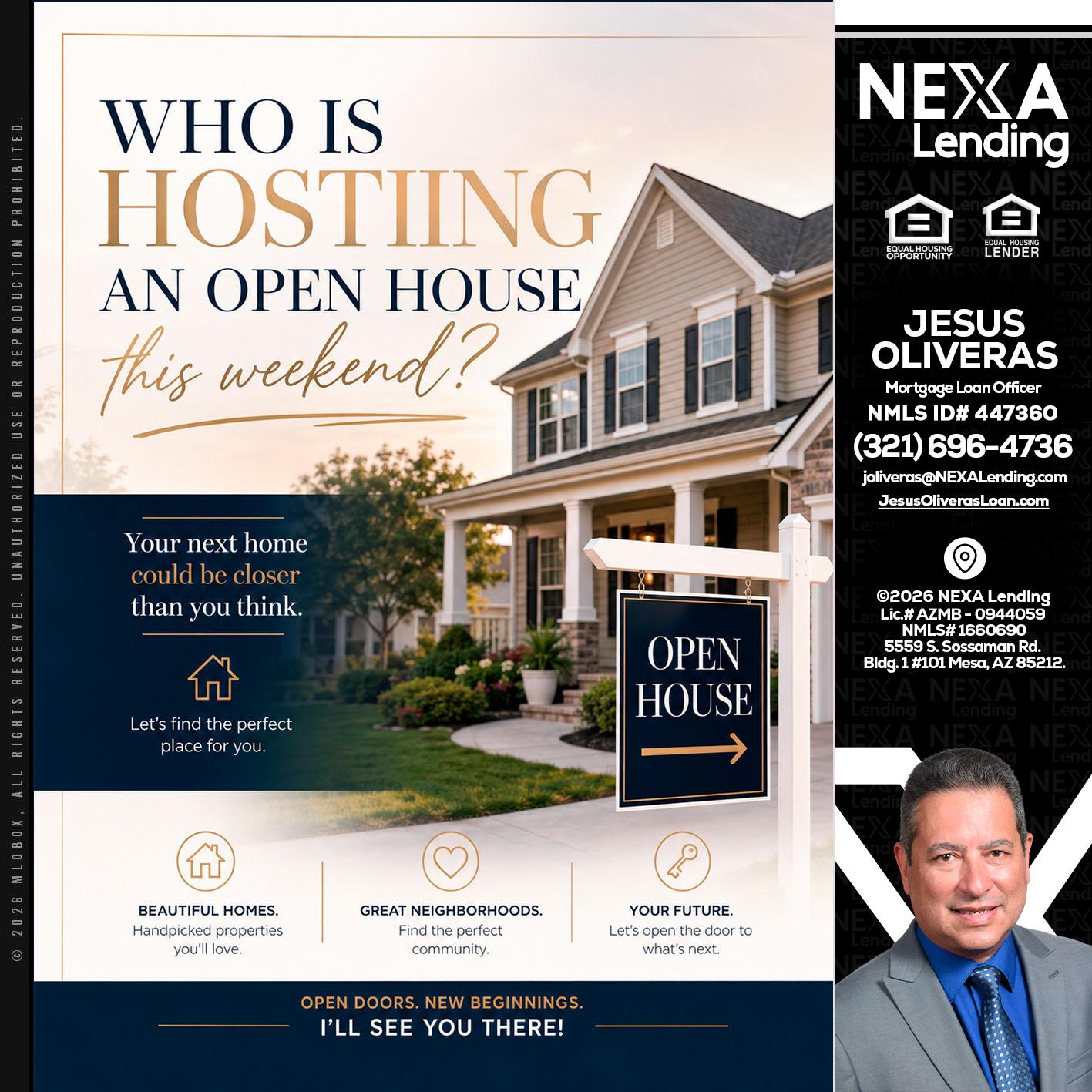 WHOS HOSTING - Jesus Oliveras -Mortgage Loan Officer