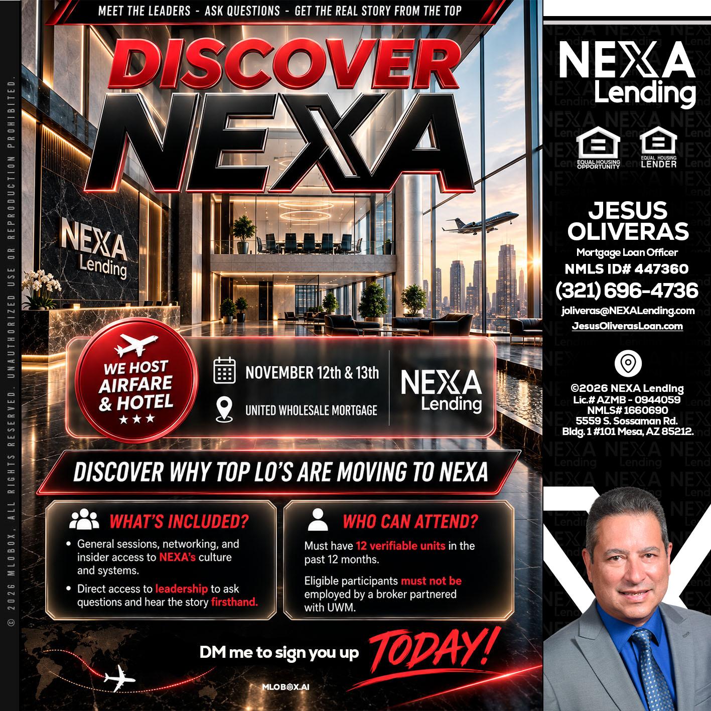 DISCOVER NEXA - Jesus Oliveras -Mortgage Loan Officer