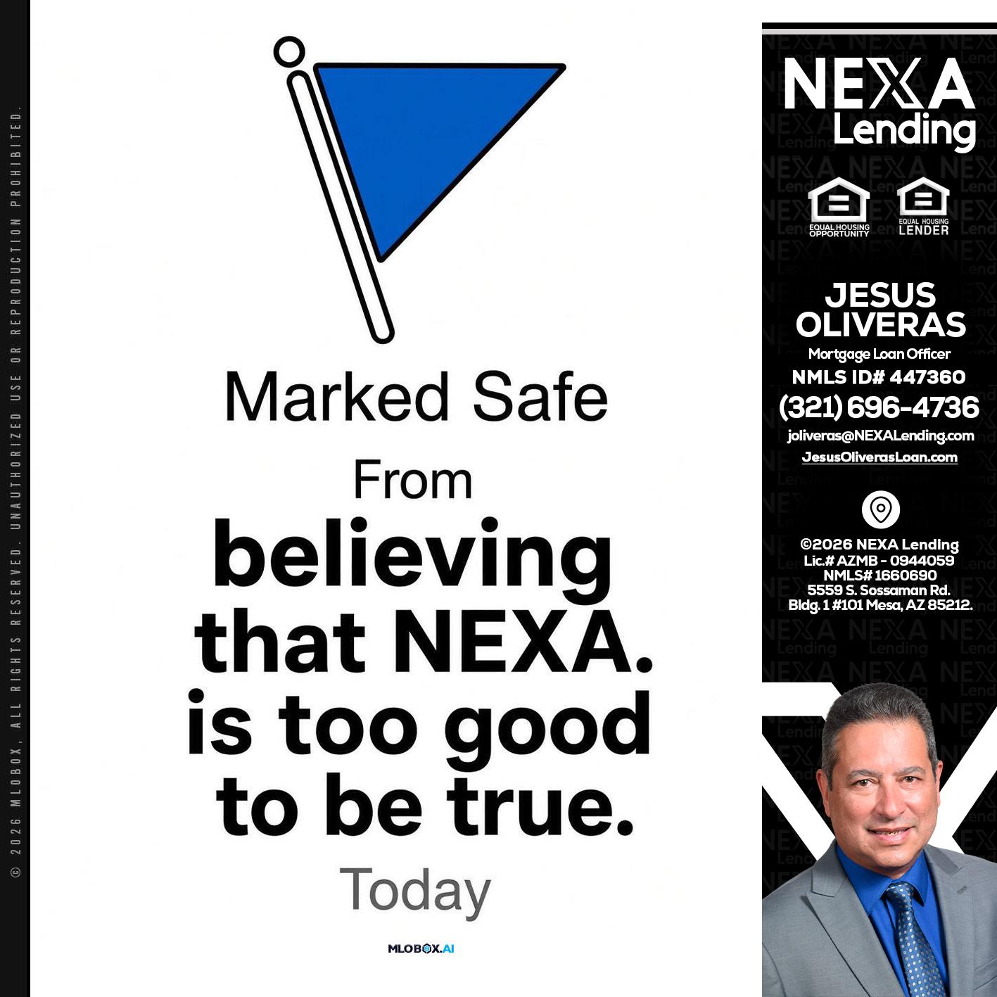 MARKED SAFE - Jesus Oliveras -Mortgage Loan Officer